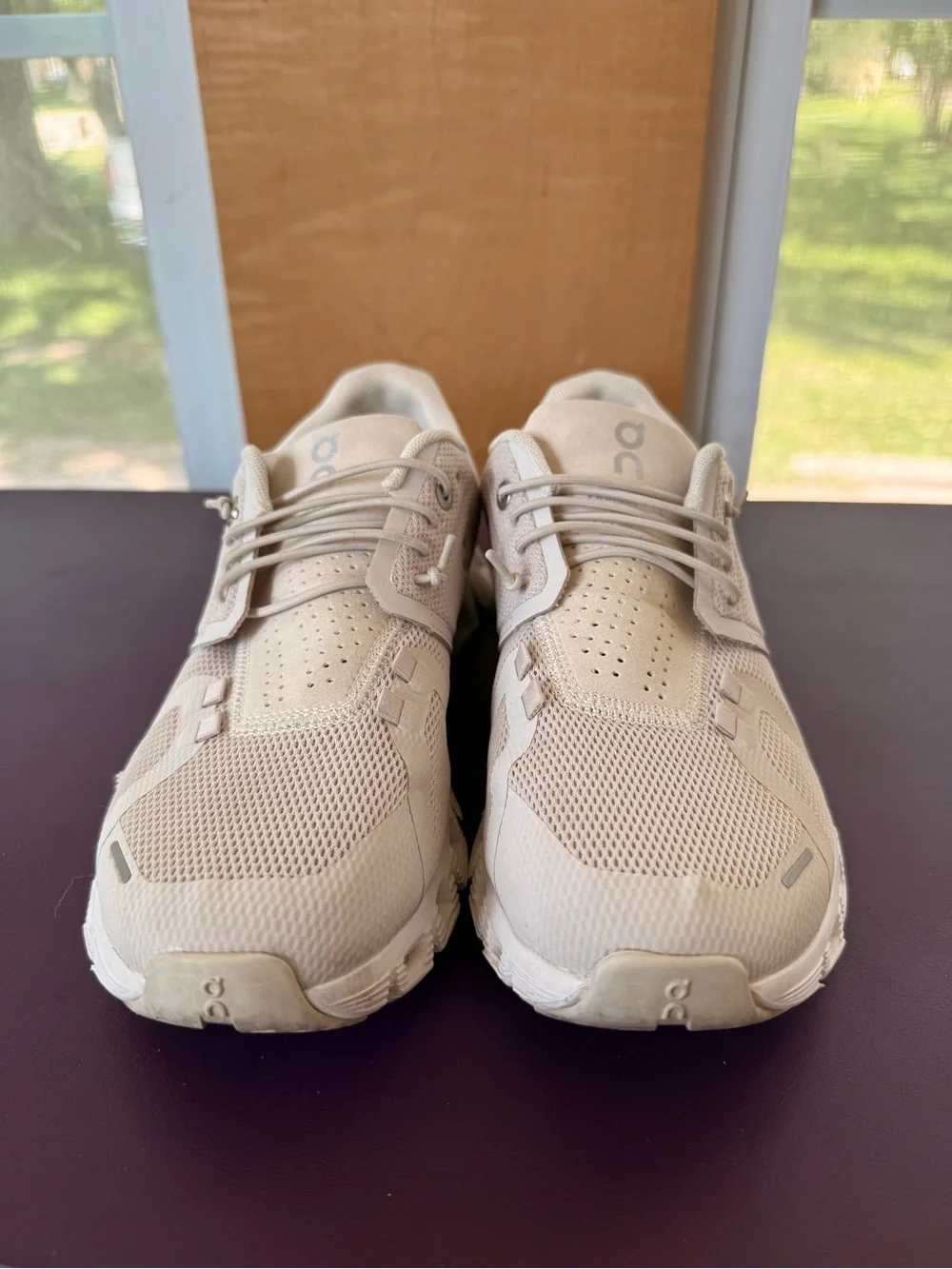 On Running Cloud Sneakers in Light Beige